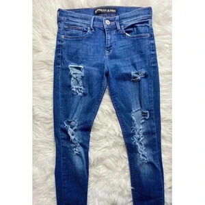 Express Distressed Skinny Jeans